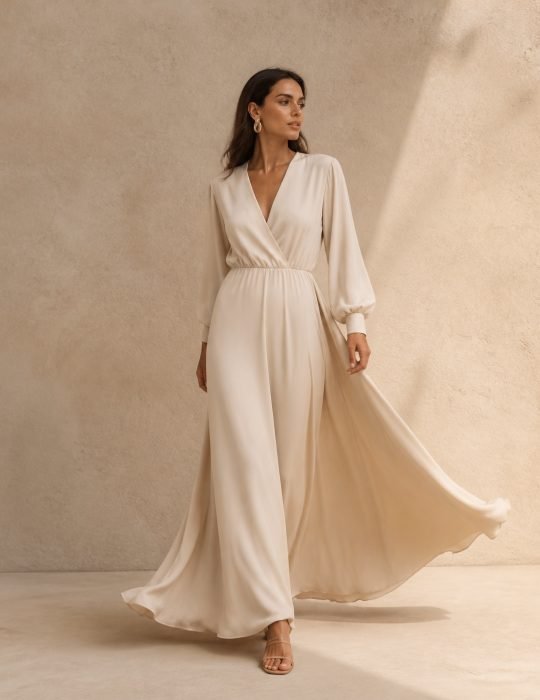 Elegantna bež haljina